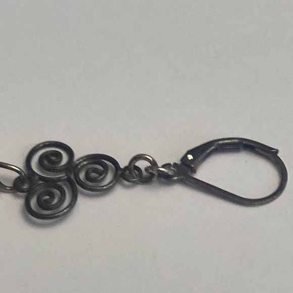 Light Pale Pink Scroll Earrings - Picture 12 of 14